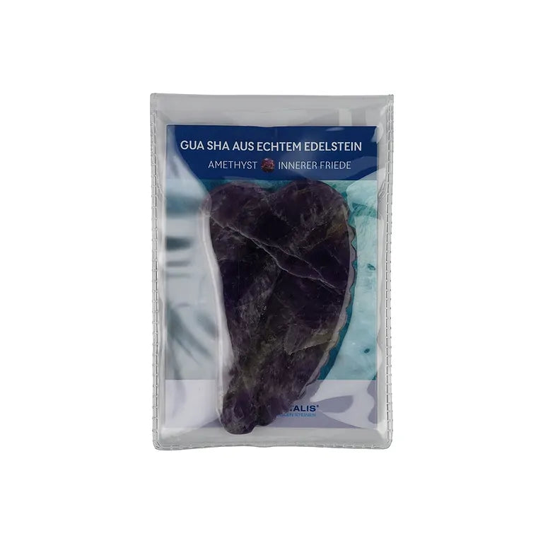 Gua Sha Amethyst mit Zähnchen – Gesichtsmassage & Entspannung | TCM Edelstein